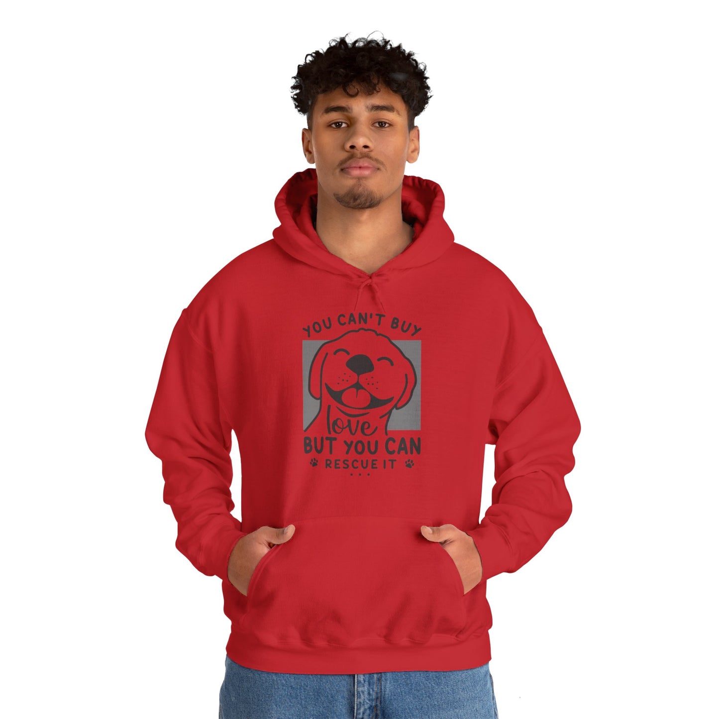 BaxterDog 'Rescue Love' Hoodie - Unisex Adult Hooded Sweatshirt