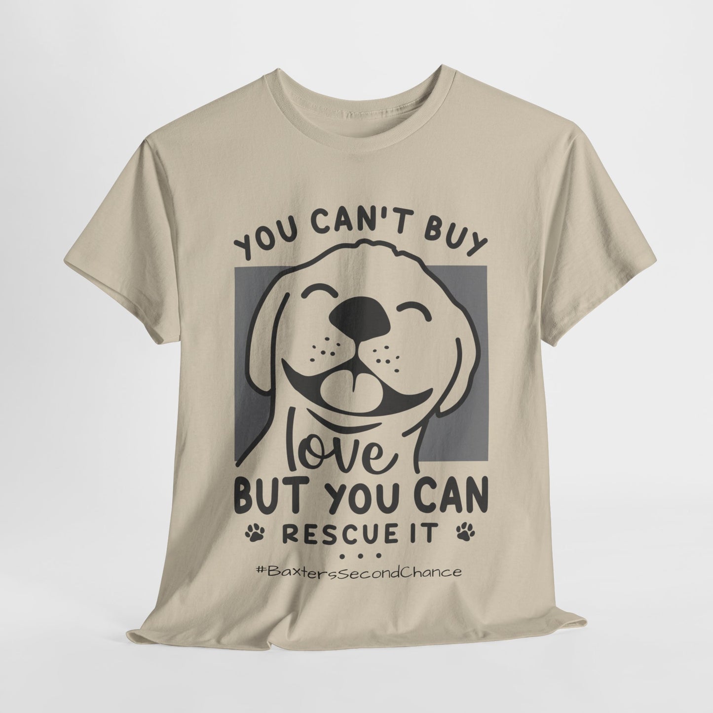 BaxterDog 'Rescue Love' Tee - Unisex Adult T-Shirt