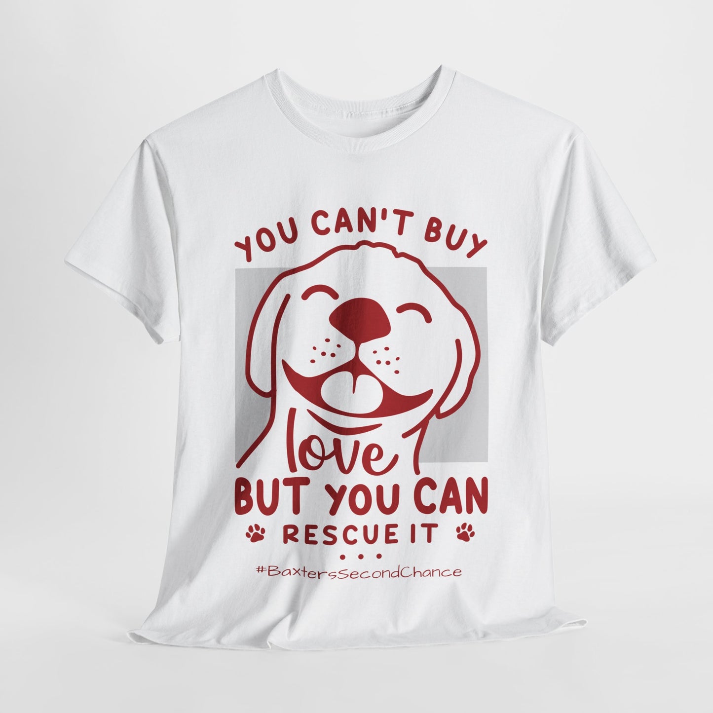 BaxterDog 'Rescue Love' Tee - Unisex Adult T-Shirt