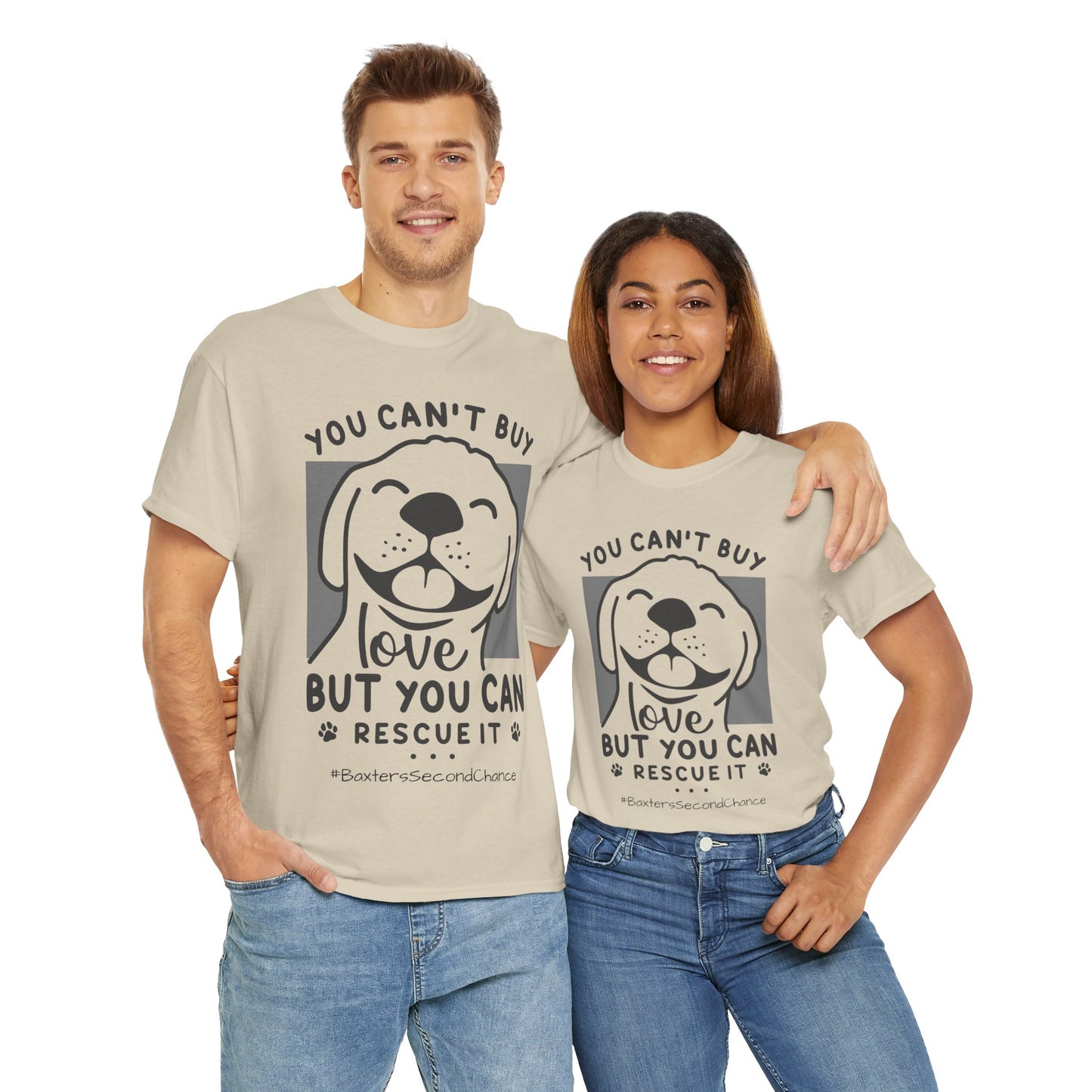 BaxterDog 'Rescue Love' Tee - Unisex Adult T-Shirt