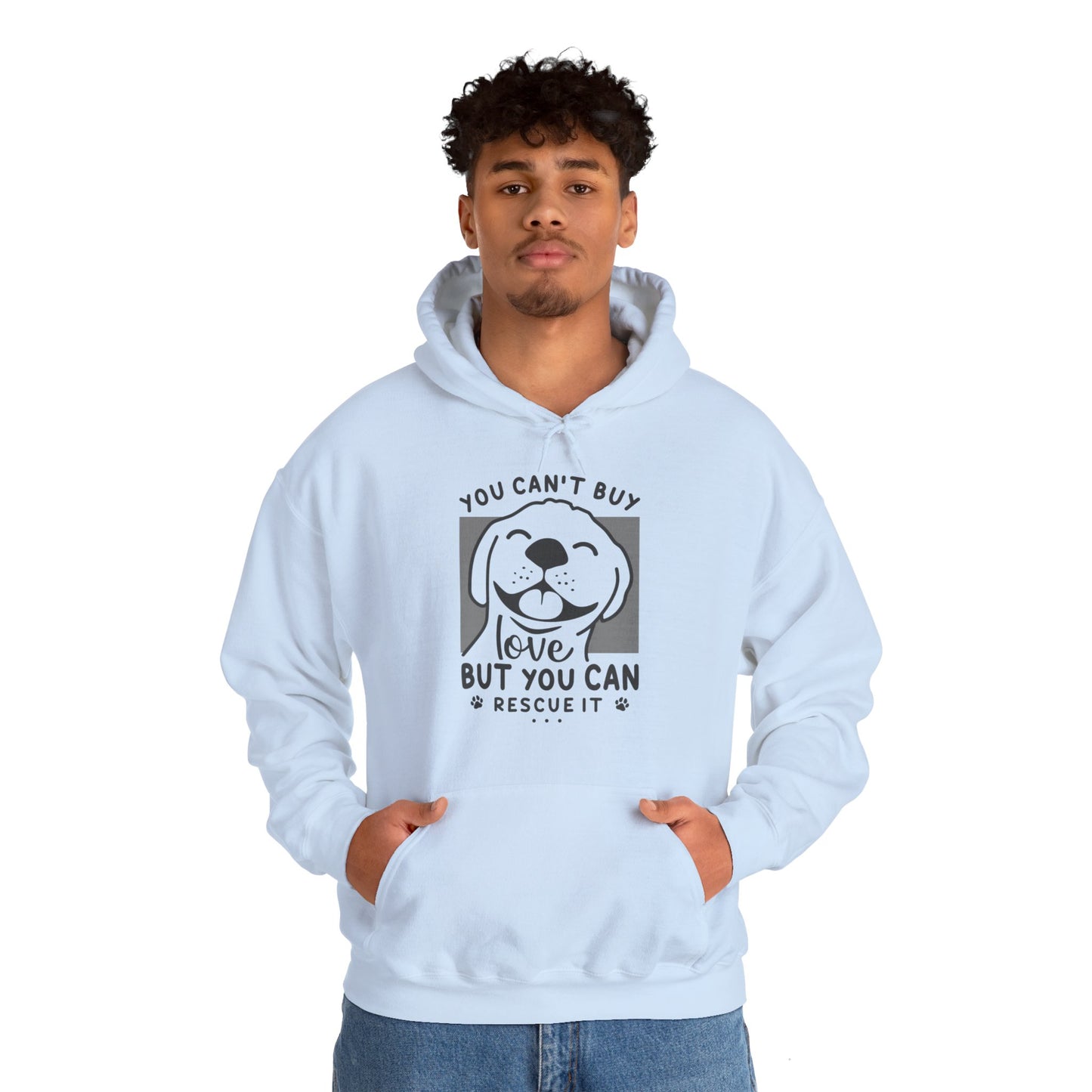 BaxterDog 'Rescue Love' Hoodie - Unisex Adult Hooded Sweatshirt