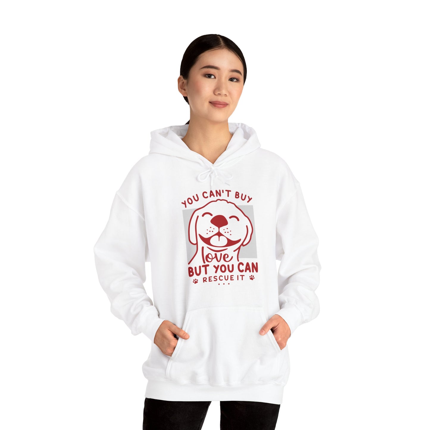 BaxterDog 'Rescue Love' Hoodie - Unisex Adult Hooded Sweatshirt