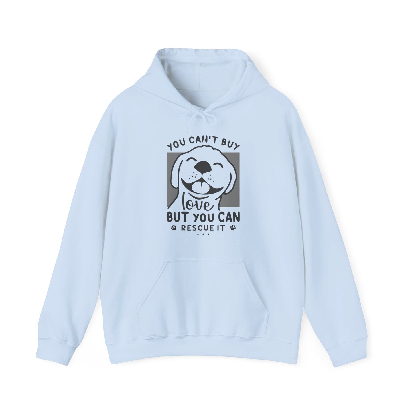 BaxterDog 'Rescue Love' Hoodie - Unisex Adult Hooded Sweatshirt