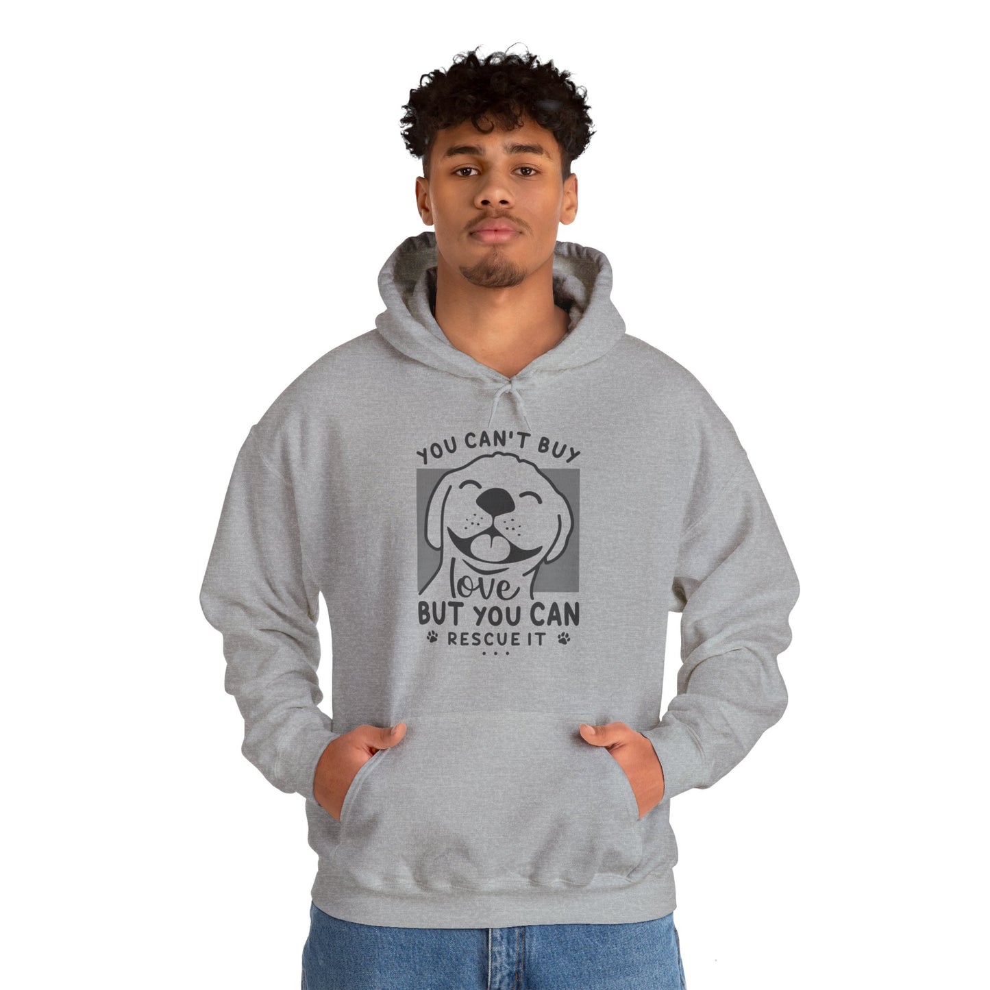 BaxterDog 'Rescue Love' Hoodie - Unisex Adult Hooded Sweatshirt