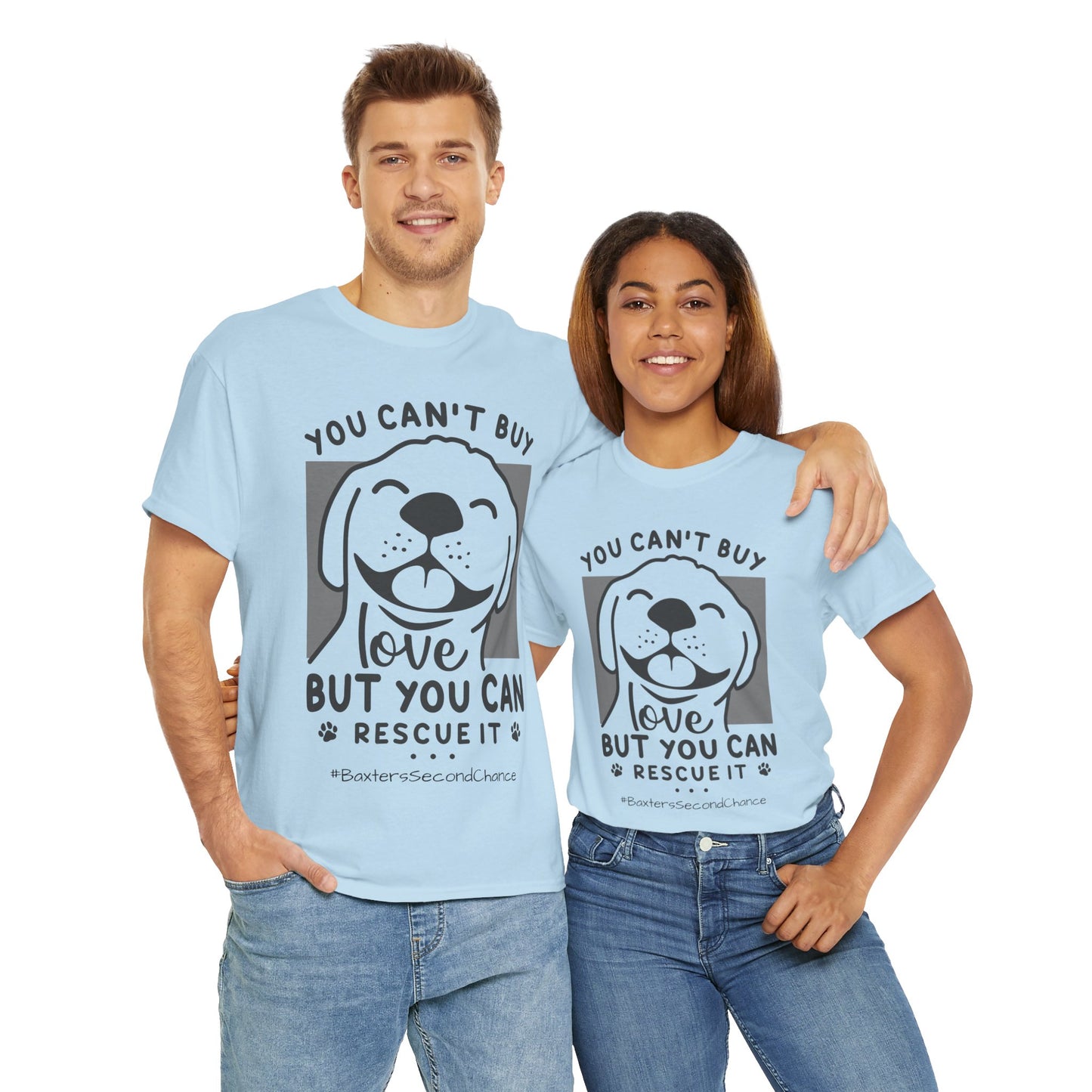 BaxterDog 'Rescue Love' Tee - Unisex Adult T-Shirt