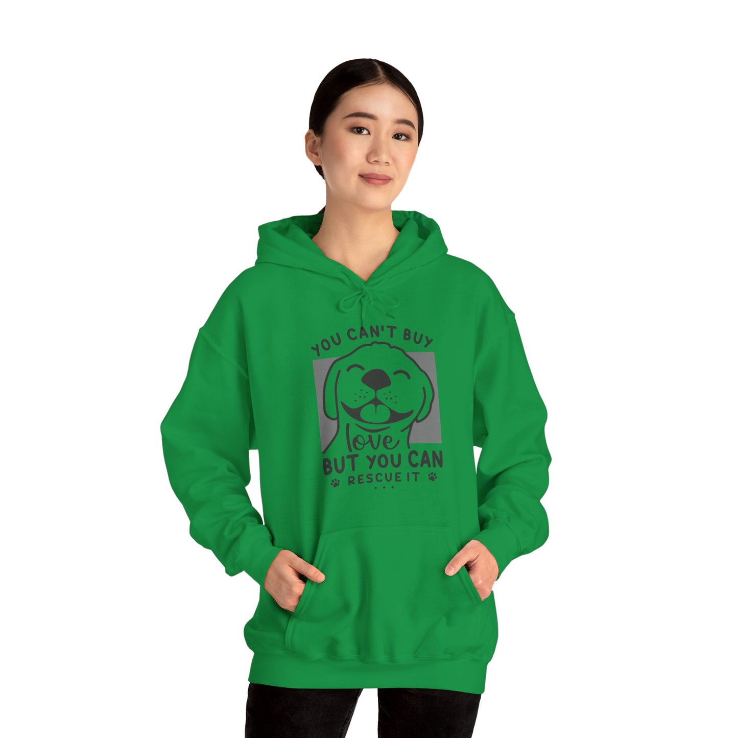 BaxterDog 'Rescue Love' Hoodie - Unisex Adult Hooded Sweatshirt