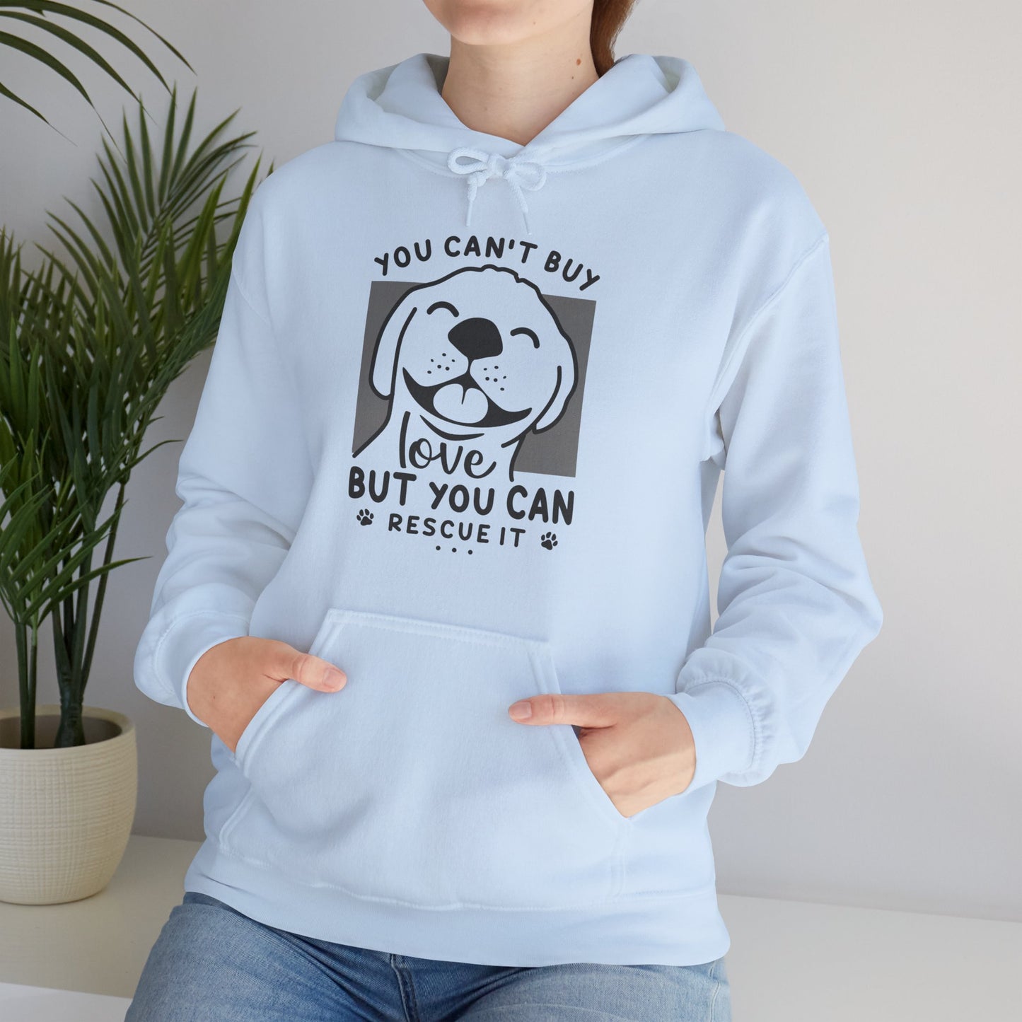 BaxterDog 'Rescue Love' Hoodie - Unisex Adult Hooded Sweatshirt