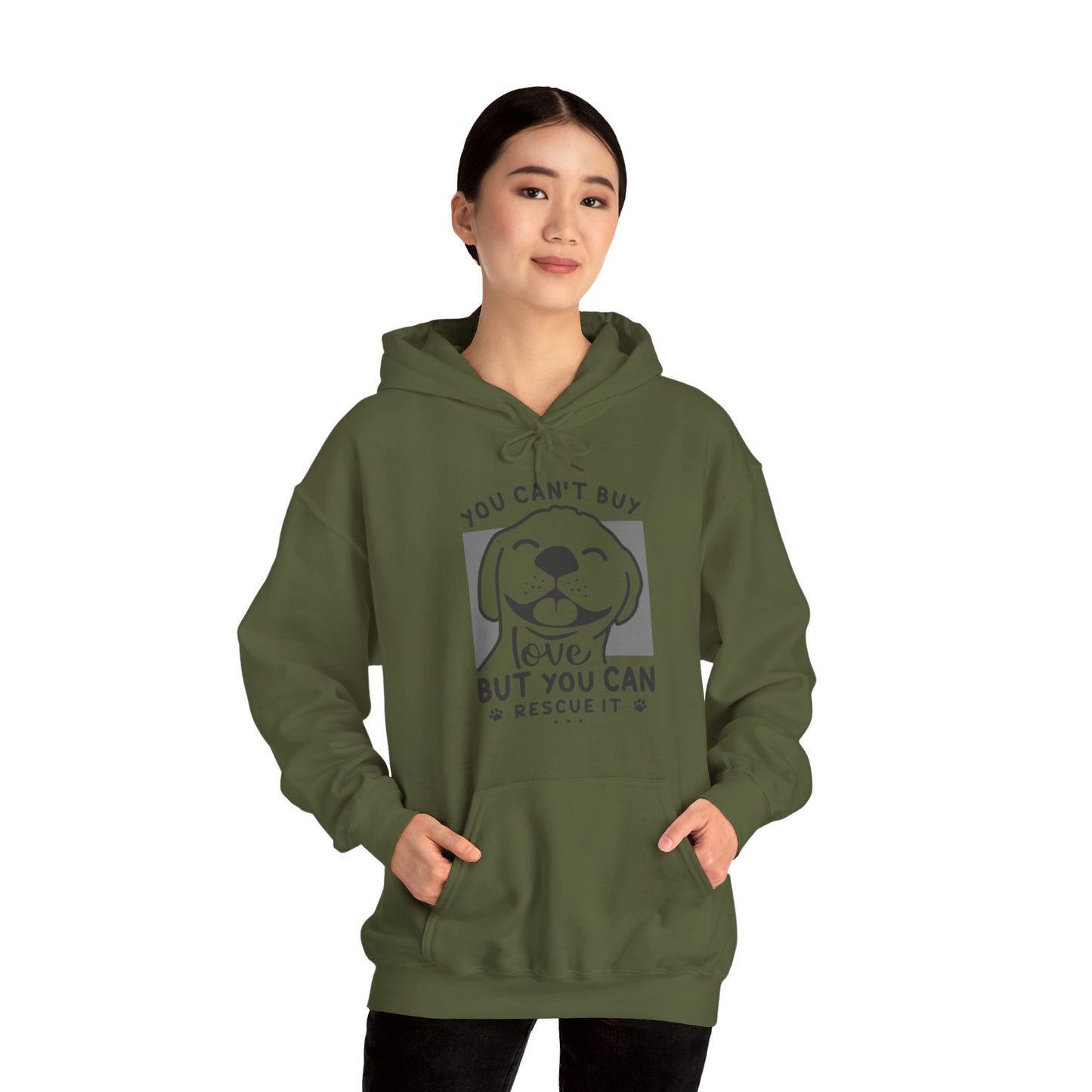 BaxterDog 'Rescue Love' Hoodie - Unisex Adult Hooded Sweatshirt