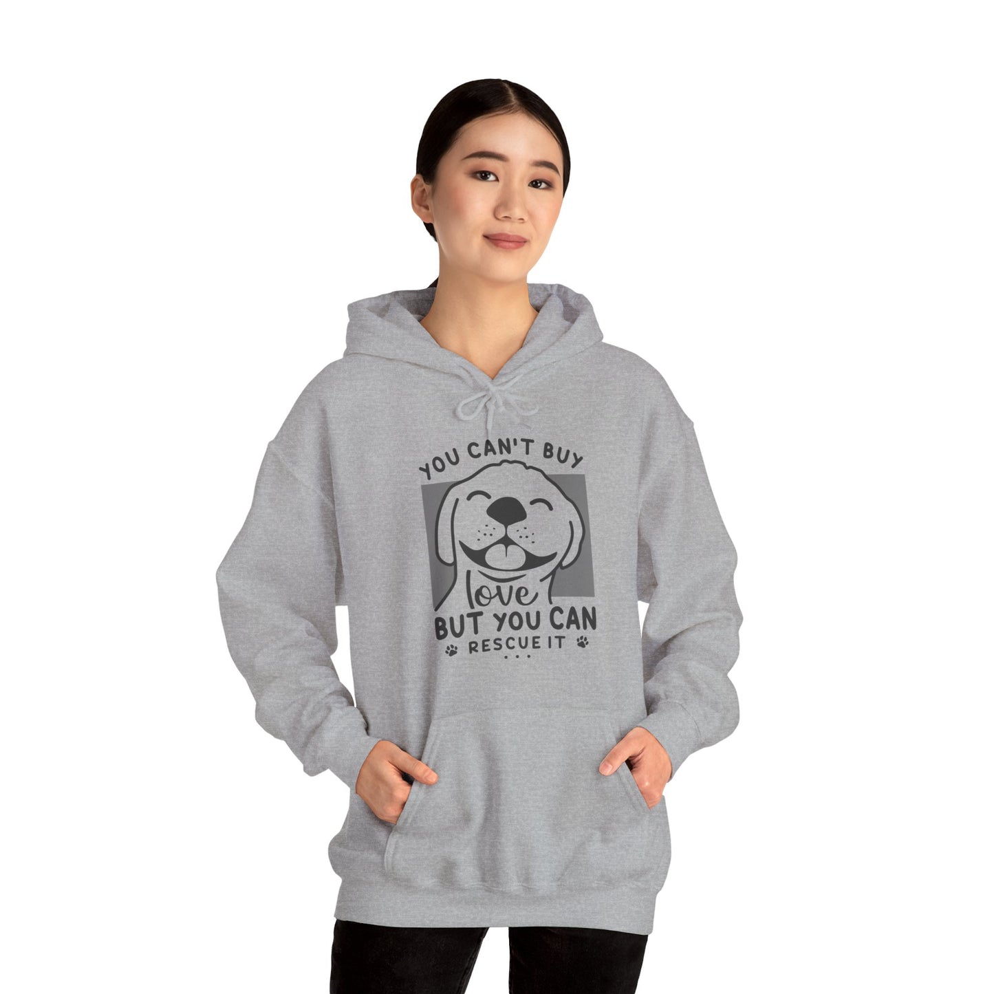 BaxterDog 'Rescue Love' Hoodie - Unisex Adult Hooded Sweatshirt