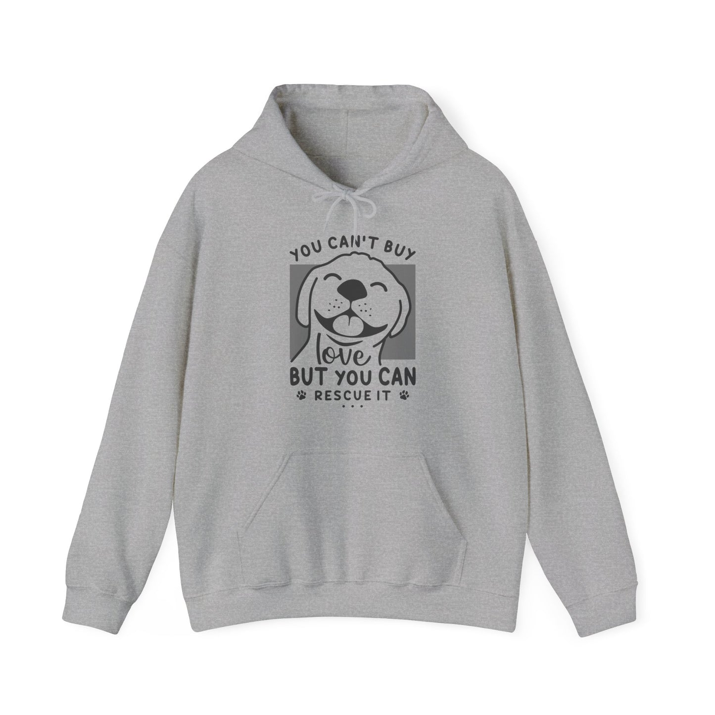 BaxterDog 'Rescue Love' Hoodie - Unisex Adult Hooded Sweatshirt