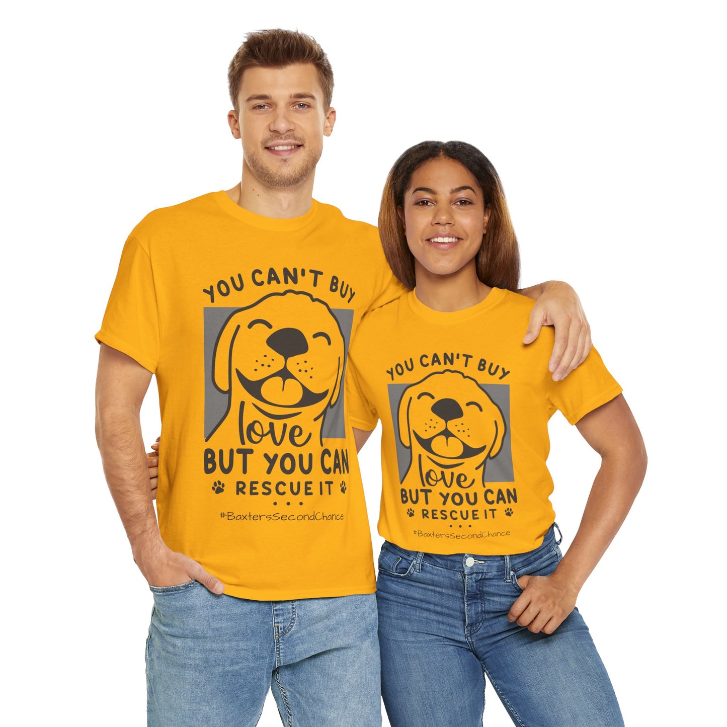 BaxterDog 'Rescue Love' Tee - Unisex Adult T-Shirt