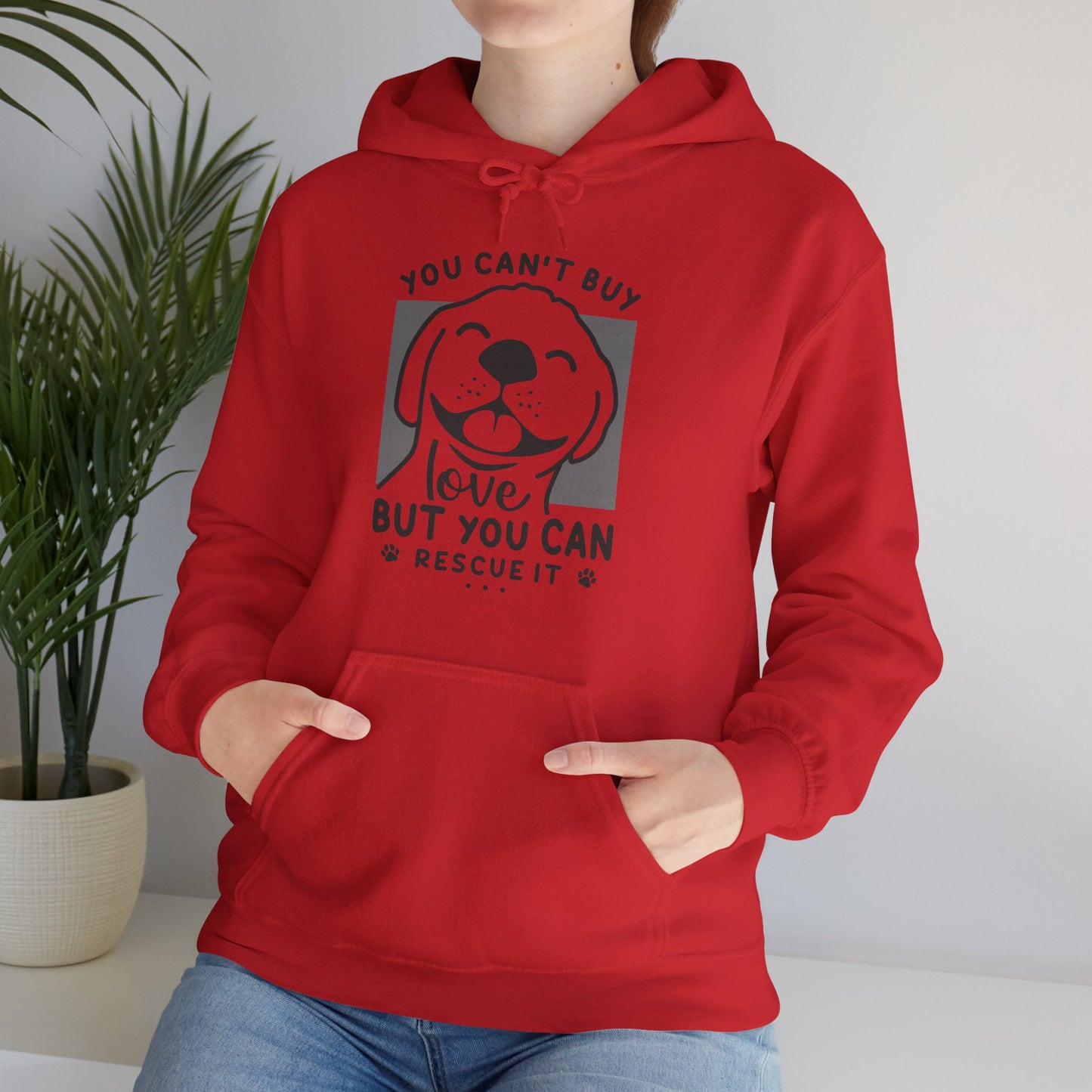 BaxterDog 'Rescue Love' Hoodie - Unisex Adult Hooded Sweatshirt