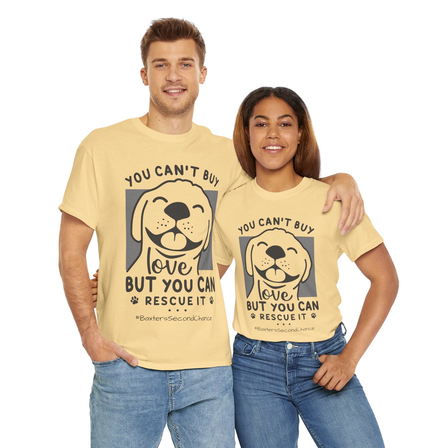 BaxterDog 'Rescue Love' Tee - Unisex Adult T-Shirt