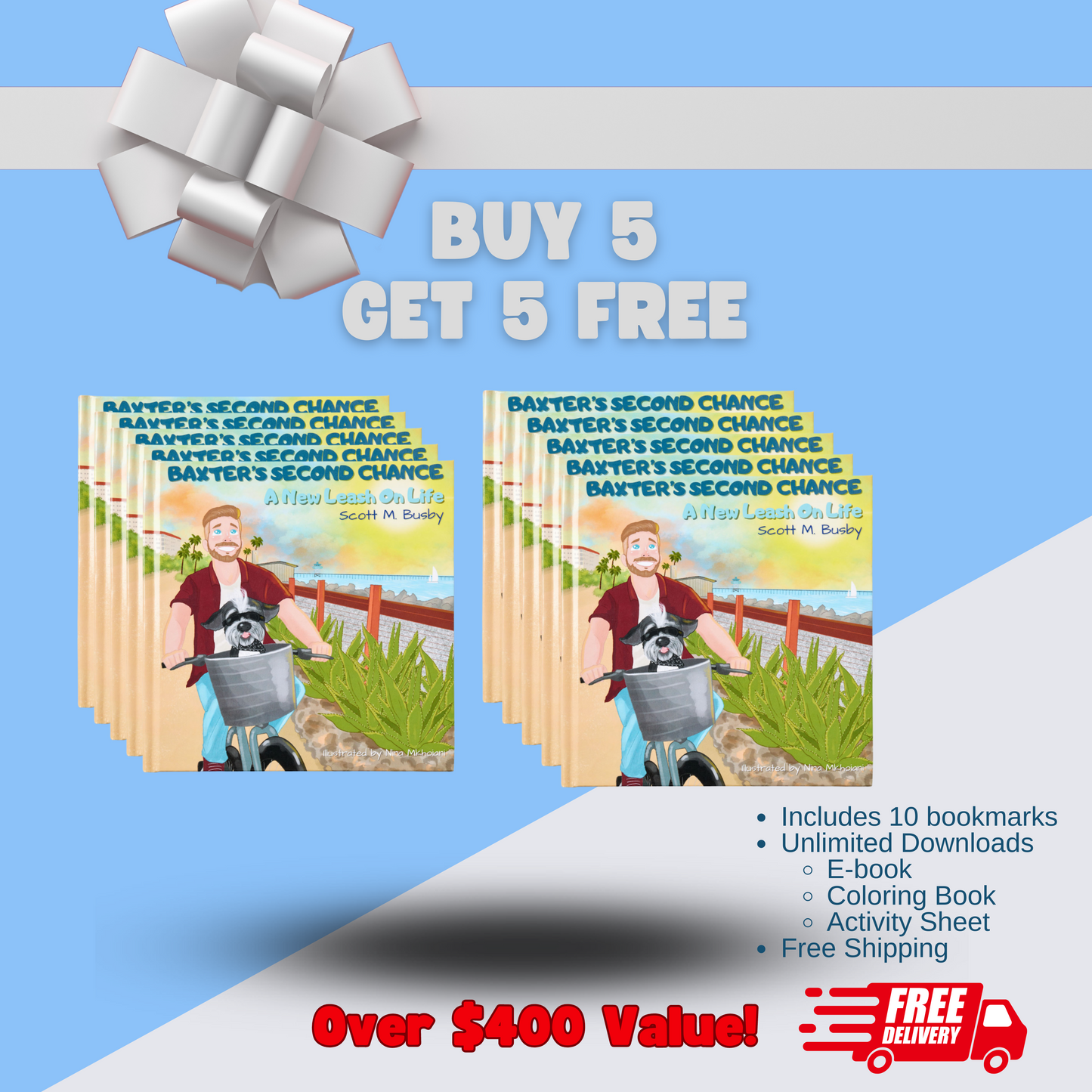 Baxter's Second Chance - Buy 5 Get 5 Free - (10 Hardcover Books + Downloadable eBook PDF)